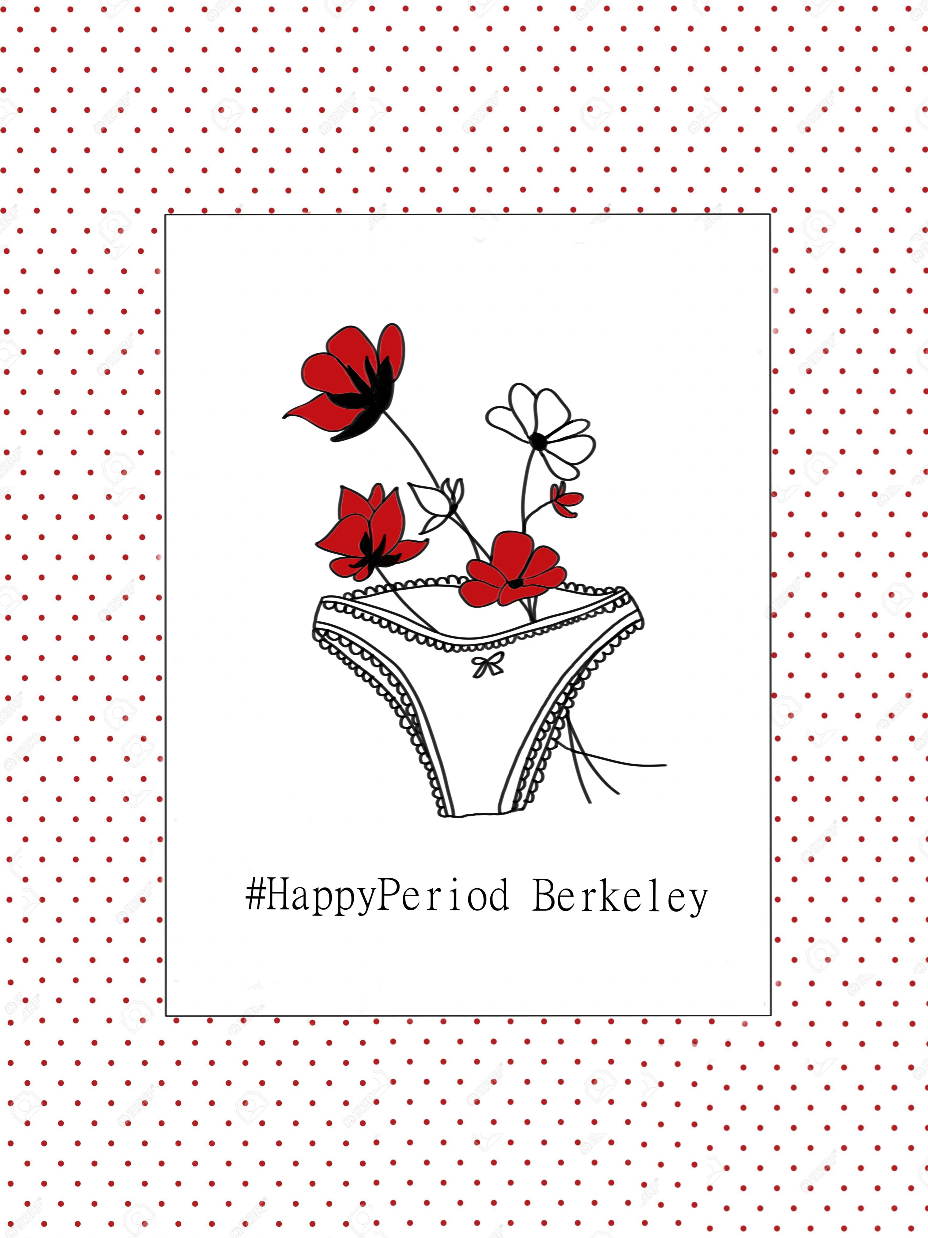 Sticker & Button Design for #HappyPeriod @ Berkeley