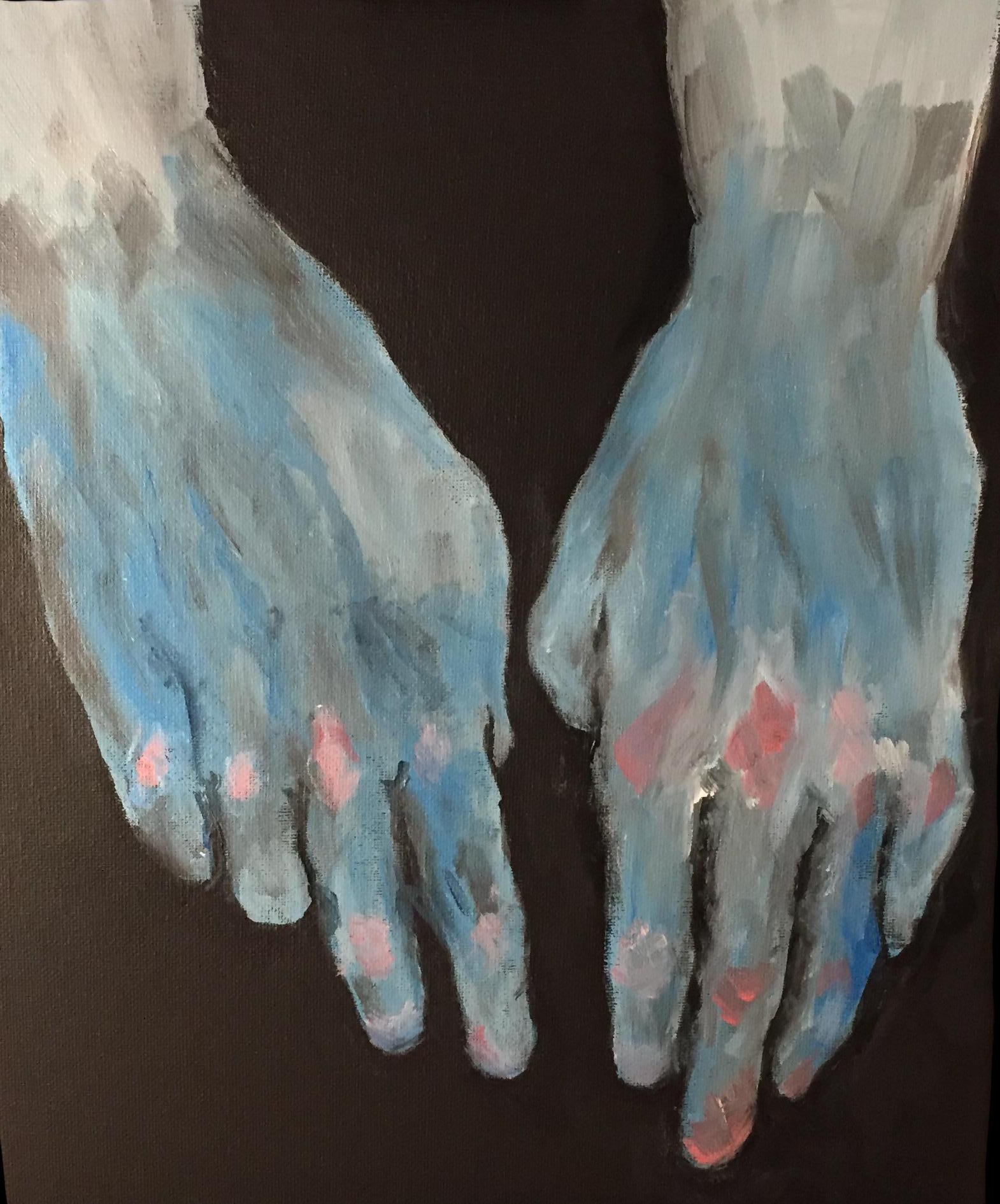 Hands Study, Oil on Canvas